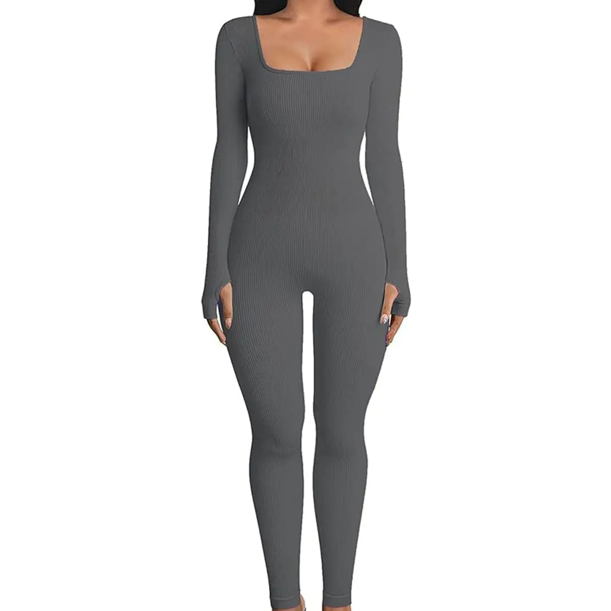 Sculpted Square Neck Jumpsuit